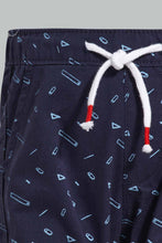 Load image into Gallery viewer, Redtag-Blue-Zipper-Bag-With-Navy-Short-Set-(2-Pack)-Sets-Infant-Boys-3 to 24 Months