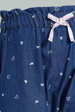 Load image into Gallery viewer, Redtag-Dark-Wash-Printed-Harem-Jeans-Jeans-Harem-Fit-Infant-Girls-3 to 24 Months