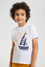 تنزيل الصورة على معرض الصور، Redtag-2-Pack-White-And-Pink-Print-T-Shirt-Graphic-T-Shirts-Boys-2 to 8 Years