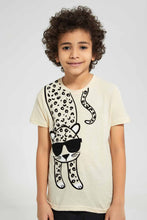 تنزيل الصورة على معرض الصور، Redtag-Stone-Flock-Leopard-T-Shirt-Graphic-T-Shirts-Boys-2 to 8 Years