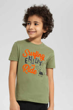 Load image into Gallery viewer, Redtag-Olive-Wild-Print-T-Shirt-Graphic-T-Shirts-Boys-2 to 8 Years