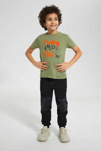 Load image into Gallery viewer, Redtag-Olive-Wild-Print-T-Shirt-Graphic-T-Shirts-Boys-2 to 8 Years