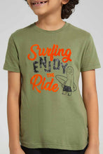 Load image into Gallery viewer, Redtag-Olive-Wild-Print-T-Shirt-Graphic-T-Shirts-Boys-2 to 8 Years