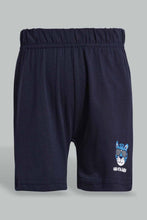 Load image into Gallery viewer, Redtag-White-And-Navy-Jersey-Casual-Set-(2-Pack)-Sets-Infant-Boys-3 to 24 Months