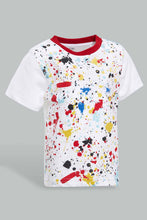 Load image into Gallery viewer, Redtag-White-And-Red-Printed-With-Red-Bottom-Jersey-Casual-Set-(2-Pack)-Sets-Infant-Boys-3 to 24 Months