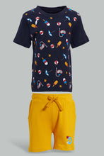Load image into Gallery viewer, Redtag-Navy-And-Grey-Bottom-Casual-Set-(2-Pack)-Sets-Infant-Boys-3 to 24 Months