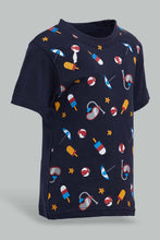 Load image into Gallery viewer, Redtag-Navy-And-Grey-Bottom-Casual-Set-(2-Pack)-Sets-Infant-Boys-3 to 24 Months