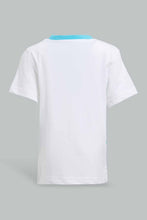 Load image into Gallery viewer, Redtag-White-And-Blue-With-Blue-Bottom-Casual-Set-(2-Pack)-Sets-Infant-Boys-3 to 24 Months