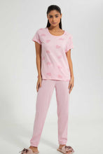 Load image into Gallery viewer, Redtag-Blush-Heart-Printed-Pyjama-Set-Pyjama-Sets-Women's-