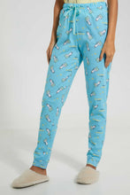Load image into Gallery viewer, Redtag-Yellow-Cat-Printed-Pyjama-Set-Pyjama-Sets-Women's-