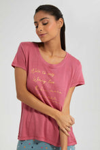 Load image into Gallery viewer, Redtag-Pink-Printed-Pyjama-Set-Pyjama-Sets-Women's-