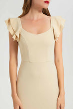 Load image into Gallery viewer, Redtag-Beige-Ruffled-Sleeve-And-Hem-Cropped-Tops-Women's-