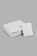 Load image into Gallery viewer, Redtag-Ivory-2-Pieces-Duvet-Cover-Set-With-Lace-(Single-Size)-Category:Duvet-Covers,-Colour:Ivory,-Filter:Home-Bedroom,-HMW-BED-Duvet-Covers,-LEGACY,-New-In,-New-In-HMW-BED,-Non-Sale,-S22C,-Section:Homewares-Home-Bedroom-