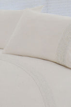 Load image into Gallery viewer, Redtag-Beige-3-Pieces-Duvet-Cover-Set-With-Lace-(Double-Size)-Category:Duvet-Covers,-Colour:Beige,-Filter:Home-Bedroom,-HMW-BED-Duvet-Covers,-LEGACY,-New-In,-New-In-HMW-BED,-Non-Sale,-S22C,-Section:Homewares-Home-Bedroom-