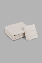 Load image into Gallery viewer, Redtag-Beige-3-Pieces-Duvet-Cover-Set-With-Lace
(King-Size)-Category:Duvet-Covers,-Colour:Beige,-Filter:Home-Bedroom,-HMW-BED-Duvet-Covers,-LEGACY,-New-In,-New-In-HMW-BED,-Non-Sale,-S22C,-Section:Homewares-Home-Bedroom-