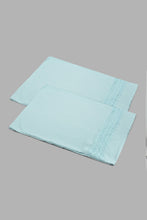 Load image into Gallery viewer, Redtag-Teal-3-Pieces-Duvet-Cover-Set-With-Lace-(Double-Size)-Category:Duvet-Covers,-Colour:Teal,-Filter:Home-Bedroom,-HMW-BED-Duvet-Covers,-New-In,-New-In-HMW-BED,-Non-Sale,-S22C,-Section:Homewares-Home-Bedroom-