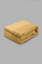 Load image into Gallery viewer, Redtag-Yellow-3-Pieces-Duvet-Cover-Set-With-Lace-(Double-Size)-Category:Duvet-Covers,-Colour:Yellow,-Filter:Home-Bedroom,-HMW-BED-Duvet-Covers,-New-In,-New-In-HMW-BED,-Non-Sale,-S22C,-Section:Homewares-Home-Bedroom-