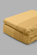 Load image into Gallery viewer, Redtag-Yellow-3-Pieces-Duvet-Cover-Set-With-Lace-(Double-Size)-Category:Duvet-Covers,-Colour:Yellow,-Filter:Home-Bedroom,-HMW-BED-Duvet-Covers,-New-In,-New-In-HMW-BED,-Non-Sale,-S22C,-Section:Homewares-Home-Bedroom-