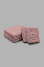 Load image into Gallery viewer, Redtag-Pink-3-Pieces-Duvet-Cover-Set-With-Lace-(Double-Size)-Category:Duvet-Covers,-Colour:Pink,-Filter:Home-Bedroom,-HMW-BED-Duvet-Covers,-New-In,-New-In-HMW-BED,-Non-Sale,-S22C,-Section:Homewares-Home-Bedroom-