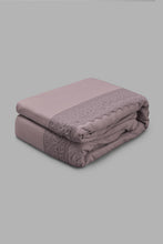 Load image into Gallery viewer, Redtag-Purple-3-Pieces-Duvet-Cover-Set-With-Lace-(Double-Size)-Category:Duvet-Covers,-Colour:Purple,-Filter:Home-Bedroom,-HMW-BED-Duvet-Covers,-New-In,-New-In-HMW-BED,-Non-Sale,-S22C,-Section:Homewares-Home-Bedroom-