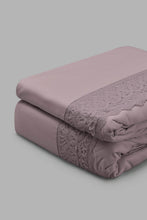 Load image into Gallery viewer, Redtag-Purple-3-Pieces-Duvet-Cover-Set-With-Lace-(Double-Size)-Category:Duvet-Covers,-Colour:Purple,-Filter:Home-Bedroom,-HMW-BED-Duvet-Covers,-New-In,-New-In-HMW-BED,-Non-Sale,-S22C,-Section:Homewares-Home-Bedroom-