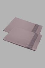 Load image into Gallery viewer, Redtag-Purple-3-Pieces-Duvet-Cover-Set-With-Lace-(Double-Size)-Category:Duvet-Covers,-Colour:Purple,-Filter:Home-Bedroom,-HMW-BED-Duvet-Covers,-New-In,-New-In-HMW-BED,-Non-Sale,-S22C,-Section:Homewares-Home-Bedroom-