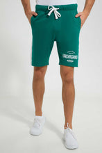 Load image into Gallery viewer, Redtag-Green-Terry-Short-Active-Shorts-Men's-