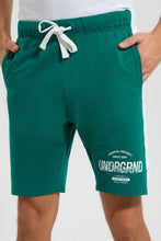 Load image into Gallery viewer, Redtag-Green-Terry-Short-Active-Shorts-Men's-