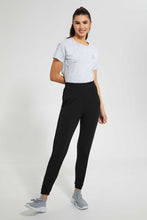 Load image into Gallery viewer, Redtag-Black-Plain-Jogger-With-Elasticated-Hem-Loungewear-Pants-Women's-