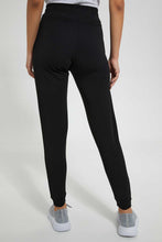 Load image into Gallery viewer, Redtag-Black-Plain-Jogger-With-Elasticated-Hem-Loungewear-Pants-Women's-