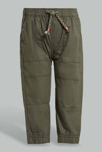 Load image into Gallery viewer, Redtag-Olive-Biker-Jogger-Pants-Jogger-Fit-Infant-Boys-3 to 24 Months