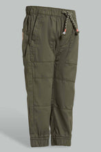 Load image into Gallery viewer, Redtag-Olive-Biker-Jogger-Pants-Jogger-Fit-Infant-Boys-3 to 24 Months