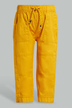 Load image into Gallery viewer, Redtag-Yellow-Biker-Jogger-Pants-Jogger-Fit-Infant-Boys-3 to 24 Months