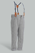 Load image into Gallery viewer, Redtag-Grey-Suspender-Oxford-Chino-Chino-Trousers-Infant-Boys-3 to 24 Months