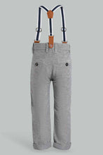 Load image into Gallery viewer, Redtag-Grey-Suspender-Oxford-Chino-Chino-Trousers-Infant-Boys-3 to 24 Months