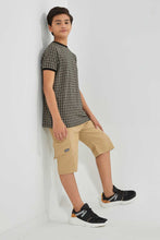 تنزيل الصورة على معرض الصور، Redtag-Beige-Pullon-Cargo-Short-Chino-Shorts-Senior-Boys-9 to 14 Years