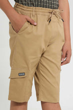 تنزيل الصورة على معرض الصور، Redtag-Beige-Pullon-Cargo-Short-Chino-Shorts-Senior-Boys-9 to 14 Years