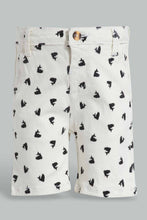 Load image into Gallery viewer, Redtag-White-Printed-Chino-Trouser-Short-Chino-Shorts-Infant-Boys-3 to 24 Months