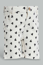 Load image into Gallery viewer, Redtag-White-Printed-Chino-Trouser-Short-Chino-Shorts-Infant-Boys-3 to 24 Months