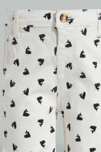 Load image into Gallery viewer, Redtag-White-Printed-Chino-Trouser-Short-Chino-Shorts-Infant-Boys-3 to 24 Months