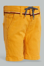Load image into Gallery viewer, Redtag-Mustard-Trouser-Pull-On-Short-Chino-Shorts-Infant-Boys-3 to 24 Months