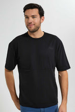 تنزيل الصورة على معرض الصور، Redtag-Black-Cut-Sew--T-Shirt-Graphic-T-Shirts-Men's-
