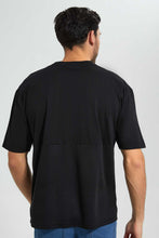 تنزيل الصورة على معرض الصور، Redtag-Black-Cut-Sew--T-Shirt-Graphic-T-Shirts-Men's-