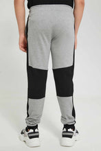 Load image into Gallery viewer, Redtag-Grey-Mel-Biker-Knee-Jogger-Pant-Joggers-Senior-Boys-9 to 14 Years