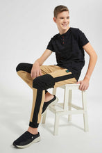Load image into Gallery viewer, Redtag-Lt.-Beige-Biker-Knee-Jogger-Pant-Joggers-Senior-Boys-9 to 14 Years