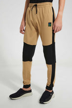 Load image into Gallery viewer, Redtag-Lt.-Beige-Biker-Knee-Jogger-Pant-Joggers-Senior-Boys-9 to 14 Years