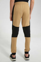 Load image into Gallery viewer, Redtag-Lt.-Beige-Biker-Knee-Jogger-Pant-Joggers-Senior-Boys-9 to 14 Years