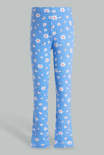 تنزيل الصورة على معرض الصور، Redtag-Sky-Blue-Aop-Legging-Jeggings-Girls-2 to 8 Years