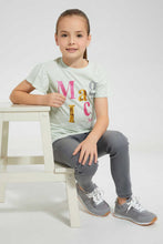 Load image into Gallery viewer, Redtag-Mint-Girls-Sequins-T-Shirt-Embellished-T-Shirts-Girls-2 to 8 Years