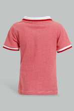 Load image into Gallery viewer, Redtag-Red-Yd-Pin-Striped-Polo-Short-Slv-With-Color-Tipping-Polo-Shirts-Infant-Boys-3 to 24 Months